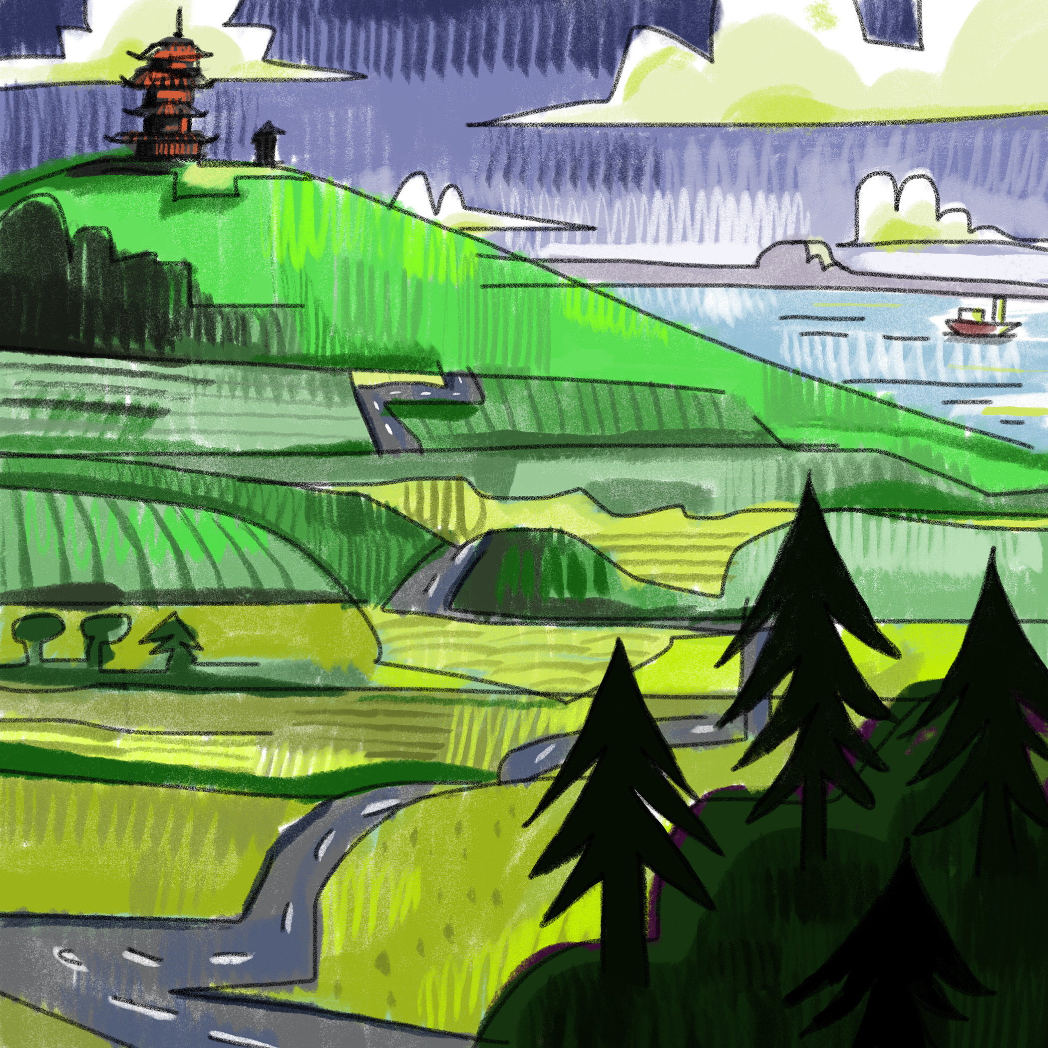 André Gábor painting – original artwork