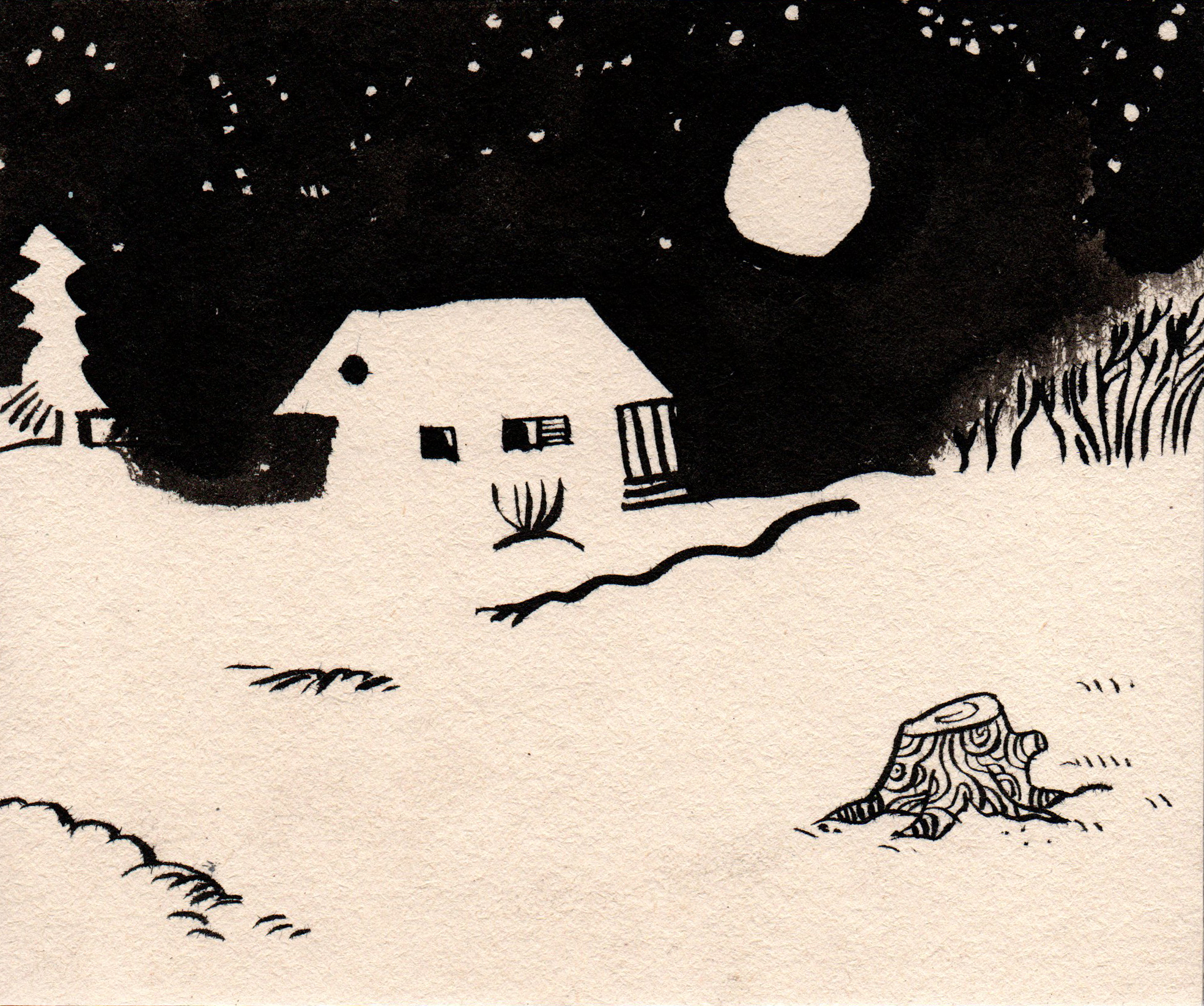 André Gábor painting – night scene